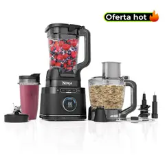 NINJA - Licuadora Inteligente Detect Power Pro con vaso individual y procesador de alimentos | 10 Velocidades | TB401 | Controla Velocidad y Potencia según Tamaño y Tipo de Alimento