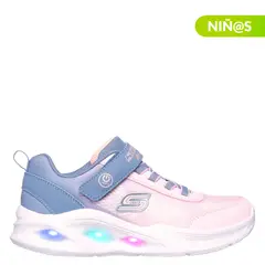 SKECHERS - Tenis con luces Solaglow para Niña con Velcro