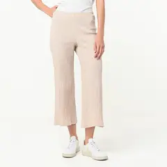 UNIVERSITY CLUB - Pantalón Culotte Mujer Tiro alto con Ojalillo de Algodón