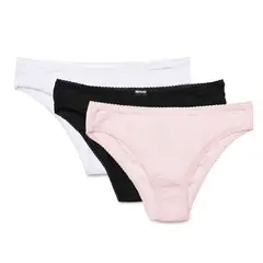 SYBILLA - Pantis Pack de 3 de Algodón Mujer
