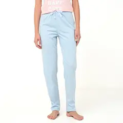 SYBILLA - Pantalón de pijama Mujer Largo de Algodón