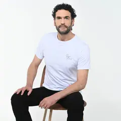 NEWPORT - Camiseta Hombre Manga corta con Estampado de Algodón