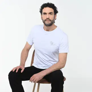 NEWPORT - Camiseta Hombre Manga corta con Estampado de Algodón