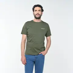 NEWPORT - Camiseta Hombre Manga corta con Estampado de Algodón