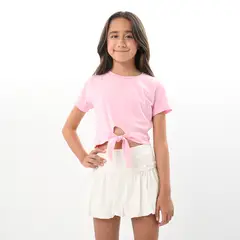 ELV - Camiseta Niña Anudada Manga corta Algodón