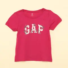 GAP - Camiseta para Niña Logo Manga corta de Algodón