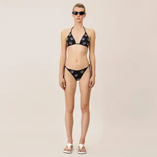 ONDA DE MAR - Top de vestido de baño Maia con copas removibles con bordado