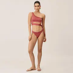 ONDA DE MAR - Top de vestido de baño Ilaria asimétrico