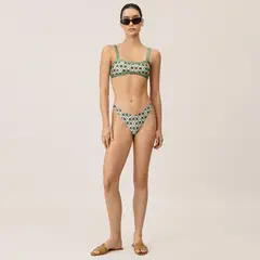 ONDA DE MAR - Top de vestido de baño Unnur tipo bandeau con estampado