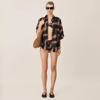 ONDA DE MAR - Salida de baño Camisa Animal print