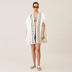 ONDA DE MAR - Salida de baño Kimono con bordado