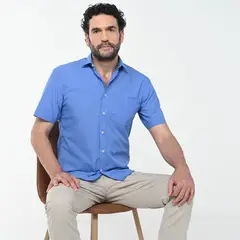 NEWPORT - Camisa Hombre Manga corta Recto de Algodón