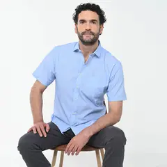 NEWPORT - Camisa Hombre Manga corta Recto de Algodón