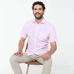 NEWPORT - Camisa Hombre Manga corta Recto de Algodón