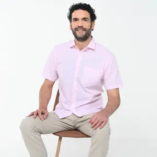 NEWPORT - Camisa Hombre Manga corta Recto de Algodón