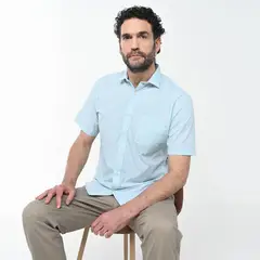 NEWPORT - Camisa Hombre Manga corta Recto de Algodón