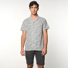 DENIMLAB - Camisa Hombre con Estampado Manga corta de Algodón