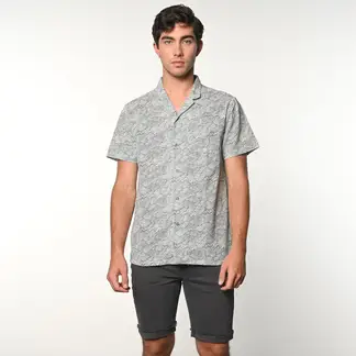 DENIMLAB - Camisa Hombre con Estampado Manga corta de Algodón