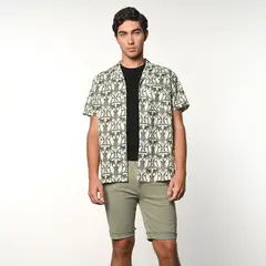 DENIMLAB - Camisa Hombre con Estampado Manga corta de Algodón