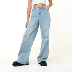 SYBILLA - Jean Wide Leg Mujer Tiro medio