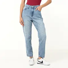 SYBILLA - Jean Mom Fit Mujer Tiro medio
