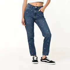 SYBILLA - Jean Mom Fit Mujer Tiro medio