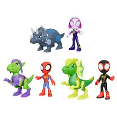 MARVEL - Figura de Acción Spidey & His Amazing Friends Dino-Webs Héroe y Dino-Villano