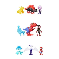 MARVEL - Figura de Acción Spidey y sus amigos: Dino-Webs Pack Doble