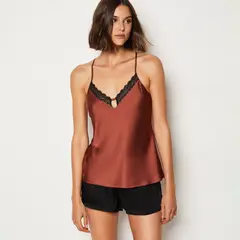 ETAM - Camisa de dormir Mujer Sin mangas Liso de Poliéster