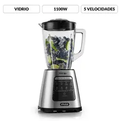 IMUSA - Licuadora Ultraforce Auto 1100W, Vidrio, 2.2L, Panel Digital 5 velocidades