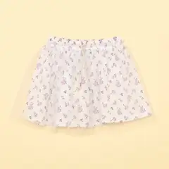 CONIGLIO - Falda Niña con Flores Cintura elásticada