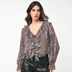 MOSSIMO - Blusa Mujer Con transparencia