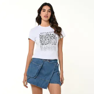 MOSSIMO - Falda short Midi Mujer de Algodón