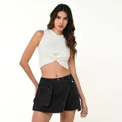 MOSSIMO - Falda short Midi Mujer de Algodón