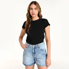 MOSSIMO - Short Mujer Tiro medio de Algodón