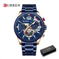 CURREN - Reloj para Hombre KRED332120 . Reloj Análogo Acero inoxidable Azul