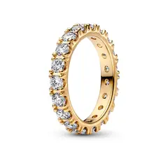 PANDORA - Anillo Fila de Eterna Brillante Recubrimiento en Oro