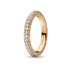PANDORA - Anillo Fila en Pavé Recubrimiento en Oro