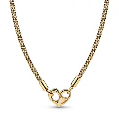 PANDORA - Collar Cadena con Tachuelas Moments Recubrimiento en Oro