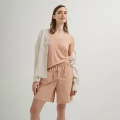 PUNTO BLANCO - Short de pijama Mujer Corto de Algodón