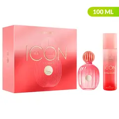 ANTONIO BANDERAS - Set de Perfume Mujer Icon Incluye: Perfume 100 ml y Desodorante 24h