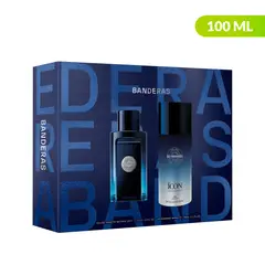 ANTONIO BANDERAS - Set de Pefume Icon Hombre Incluye: Perfume Icon 100 ml y Desodorante Spray 150 ml