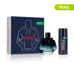BENETTON - Set de Perfume Hombre Tribe Incluye: Perfume EDP 90 ml + Desodorante 150 ml