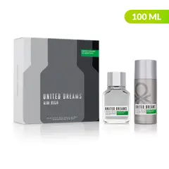 BENETTON - Set de Perfume United Dreams Hombre Incluye: Desodorante 150 ml + Eau de Toilette 10 ml