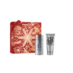 CAROLINA HERRERA - Set de Perfume 212 Men NYC Hombre Incluye: Perfume 100 ml + After Shave 100 ml
