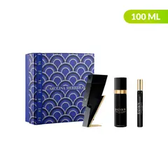 CAROLINA HERRERA - Set de Perfume Bad Boy Hombre Incluye: Perfume EDT 100 ml + Desodorante 100 ml + Eau de Toilette 10 ml