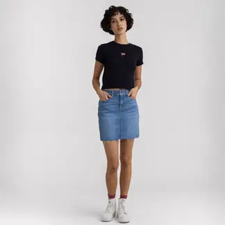 LEVIS - Falda de jean Mini Mujer de Algodón