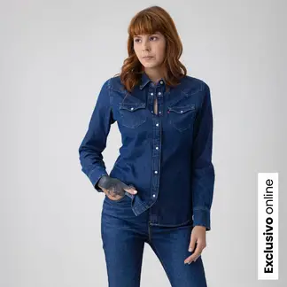 LEVIS - Camisa Mujer con aplique Manga larga de Algodón