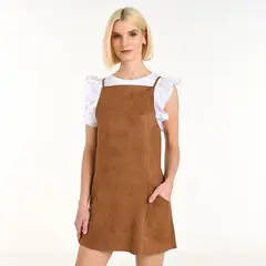 BASEMENT - Vestido Mujer Corto de Algodón