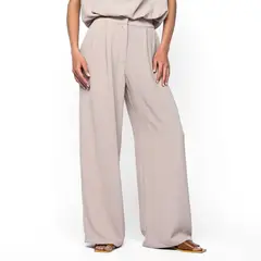 BASEMENT - Pantalón Wide Leg Mujer Tiro alto
